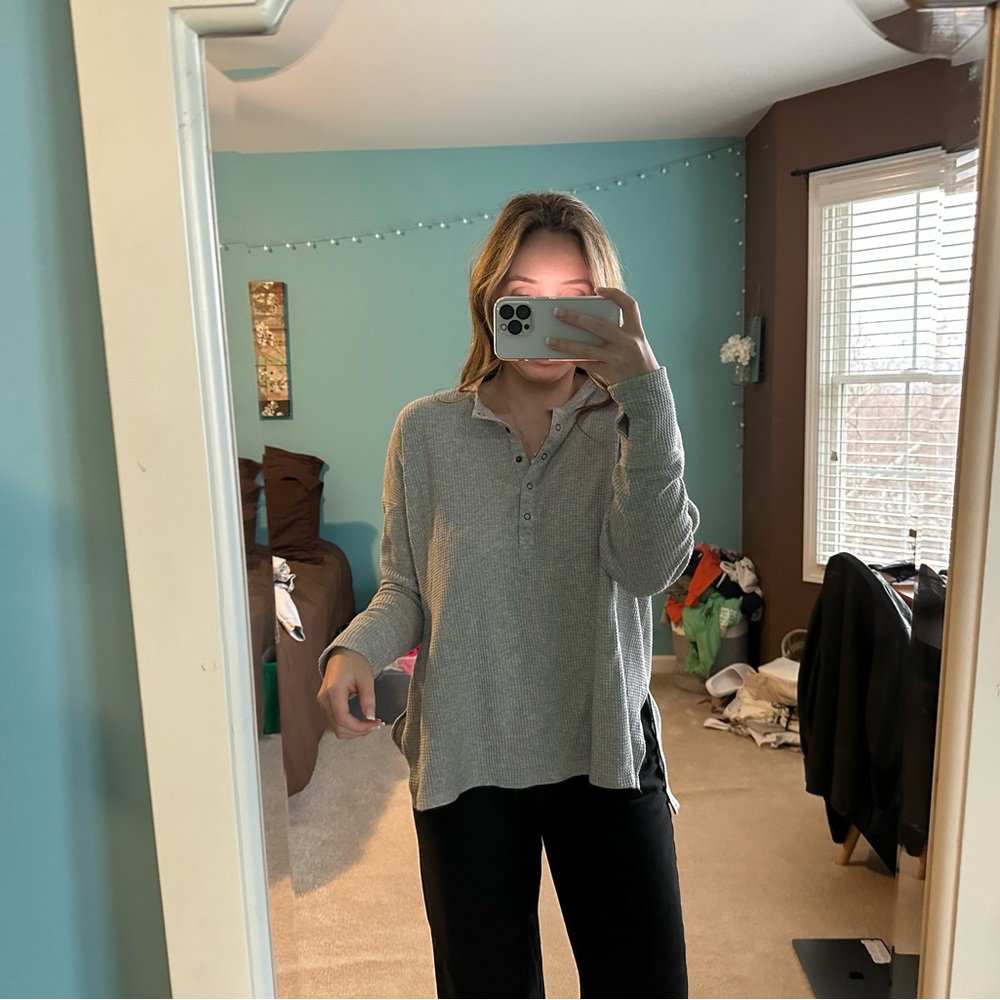 AERIE WAFFLE KNIT TOP